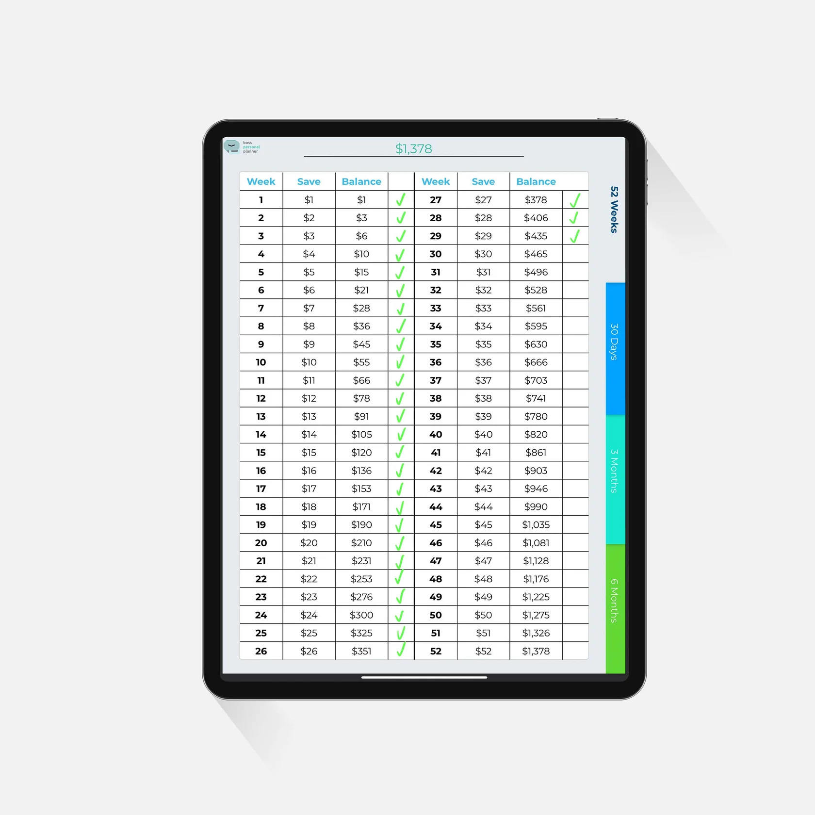 Digital Money Saving Challenge