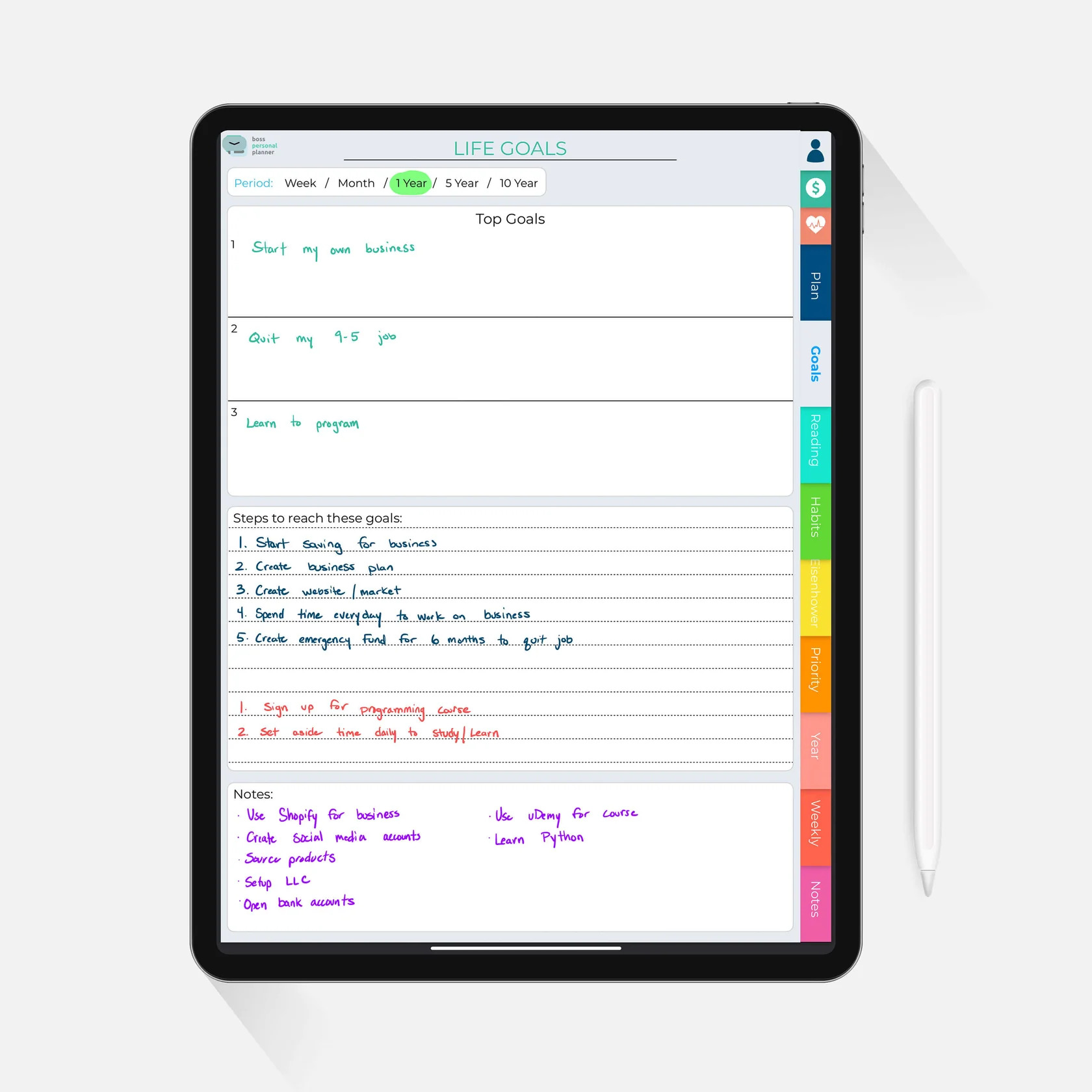 Digital Life Planner - 3-in-1 Combo